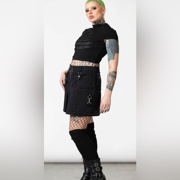 HETTIE SLASHED CROP TOP, NWT, Dead Stock, Rare - Picture 3 of 4